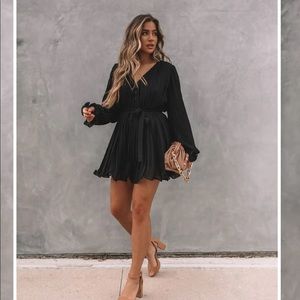 PLEATED ROMPER - BLACK - Small - never worn, new with tags